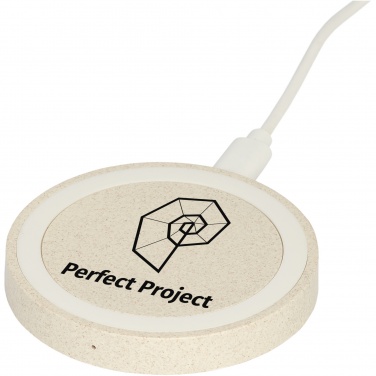 Logotrade promotional merchandise image of: Naka 5W wheat straw wireless charging pad