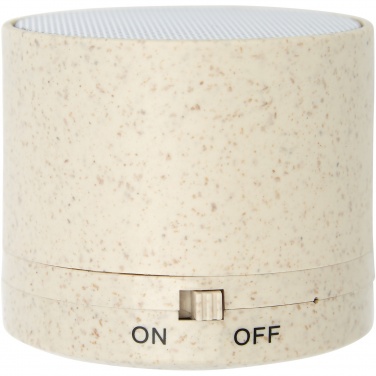 Logo trade promotional giveaways image of: Kikai wheat straw Bluetooth® speaker