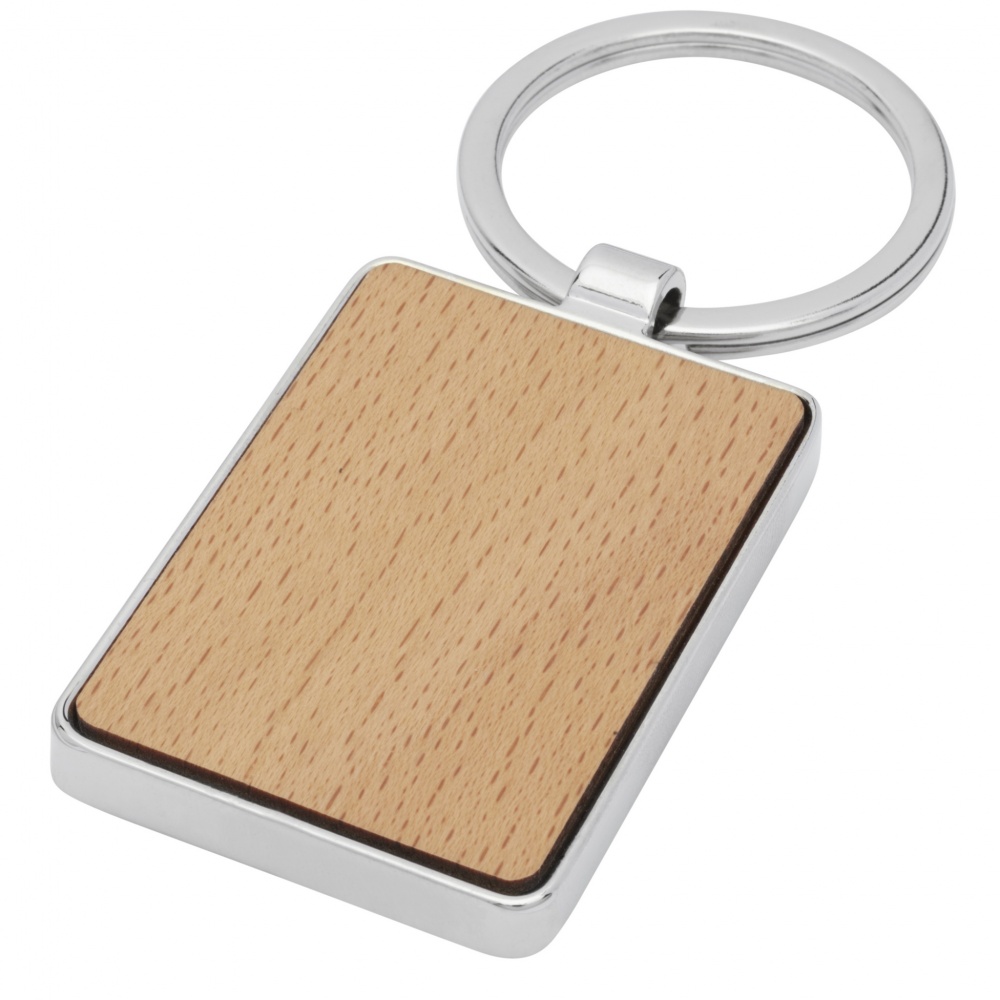 Logotrade promotional merchandise picture of: Mauro beech wood rectangular keychain