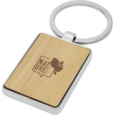 Logotrade advertising product picture of: Neta bamboo rectangular keychain