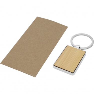 Logotrade promotional product image of: Neta bamboo rectangular keychain