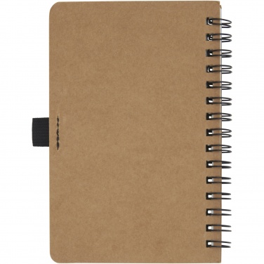 Logo trade promotional items picture of: Cobble A6 wire-o recycled cardboard notebook with stone paper