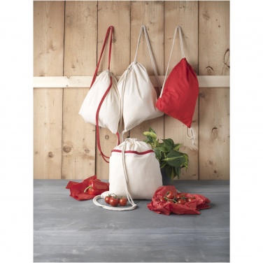 Logo trade promotional products image of: Oregon 140 g/m² cotton drawstring bag 5L