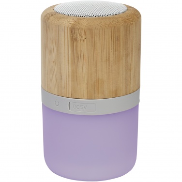 Logo trade corporate gifts picture of: Aurea bamboo Bluetooth® speaker with light 