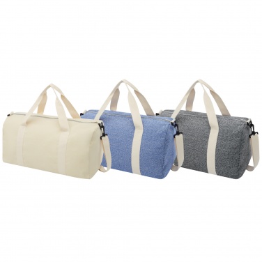 Logotrade promotional gift image of: Pheebs 450 g/m² recycled cotton and polyester duffel bag 24L