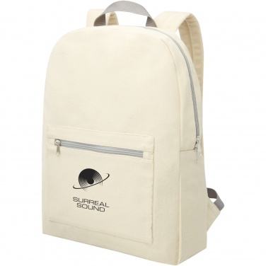 Logo trade promotional products picture of: Pheebs 450 g/m² recycled cotton and polyester backpack 10L