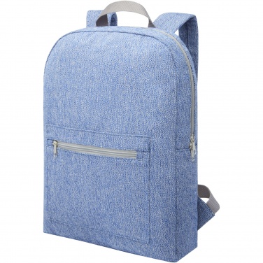 Logo trade promotional giveaways image of: Pheebs 450 g/m² recycled cotton and polyester backpack 10L