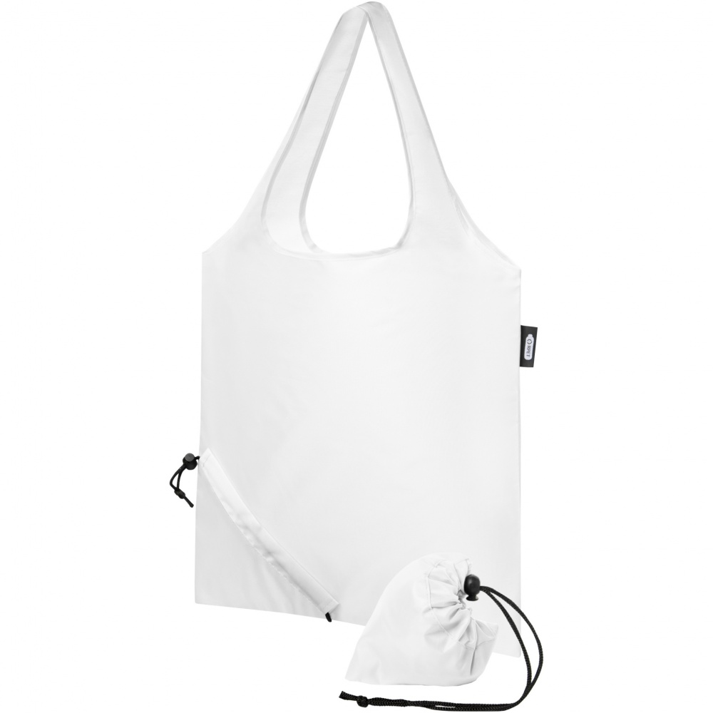 Logo trade business gifts image of: Sabia RPET foldable tote bag 7L