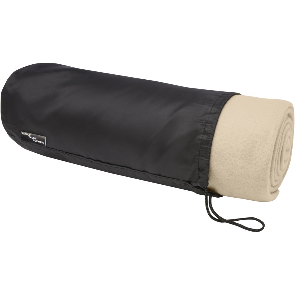 Logo trade corporate gifts image of: Willow GRS RPET polar fleece blanket