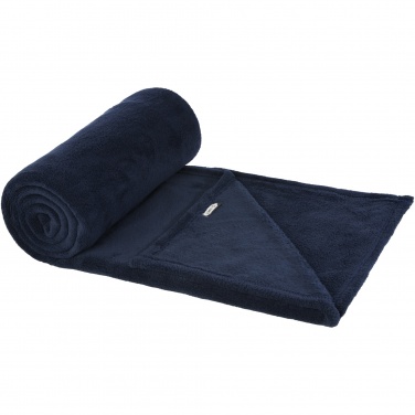 Logo trade promotional merchandise picture of: Lily GRS certified RPET coral fleece blanket