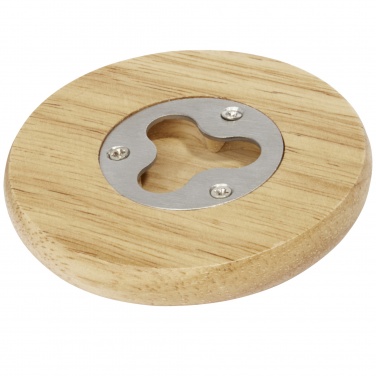 Logotrade advertising products photo of: Scoll wooden coaster with bottle opener