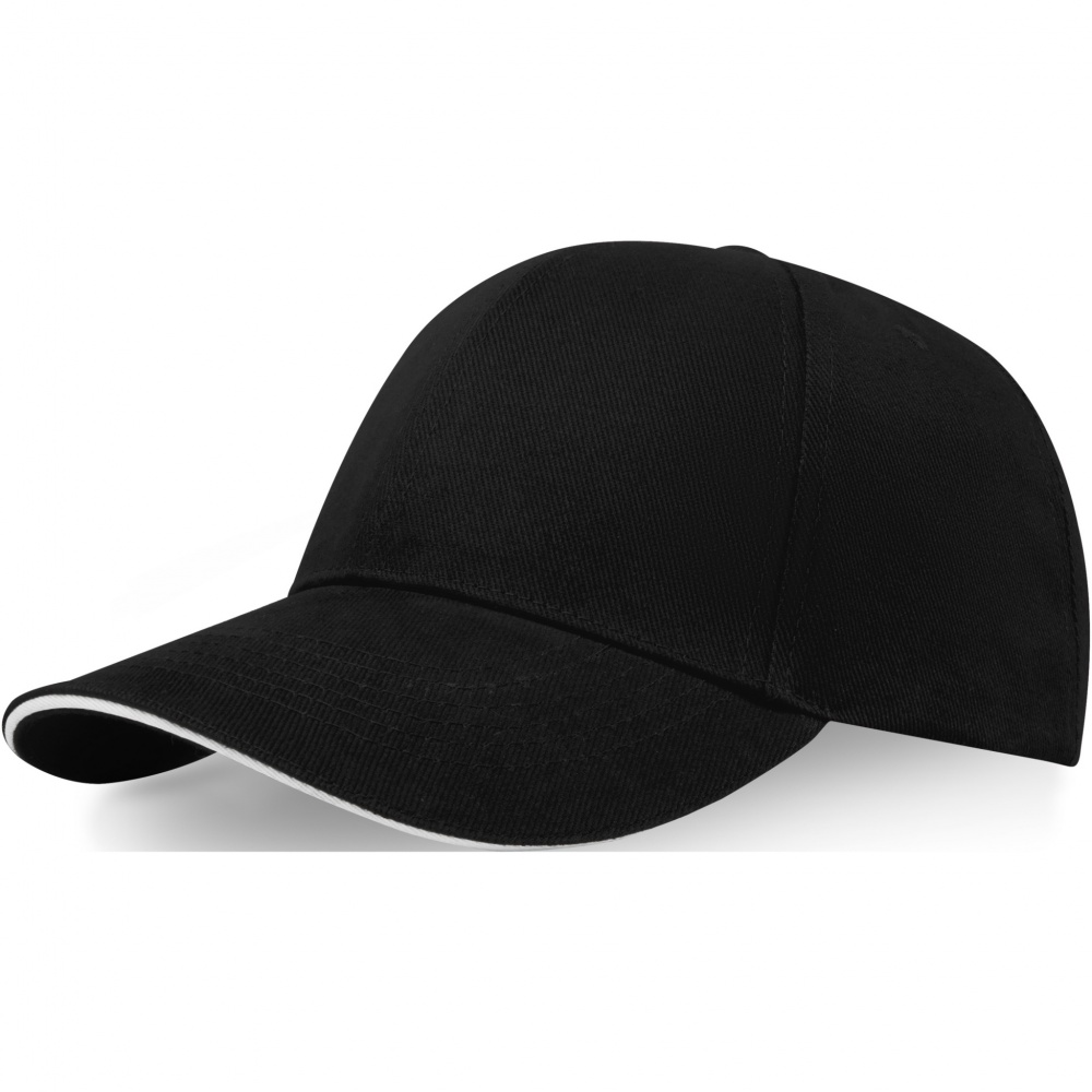 Logo trade advertising products picture of: Topaz 6 panel GRS recycled sandwich cap