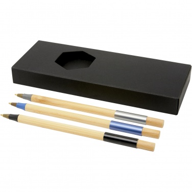 Logo trade business gift photo of: Kerf 3-piece bamboo pen set