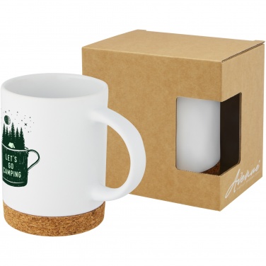 Logo trade promotional gifts image of: Neiva 425 ml ceramic mug with cork base