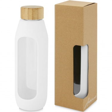 Logo trade promotional items picture of: Tidan 600 ml borosilicate glass bottle with silicone grip