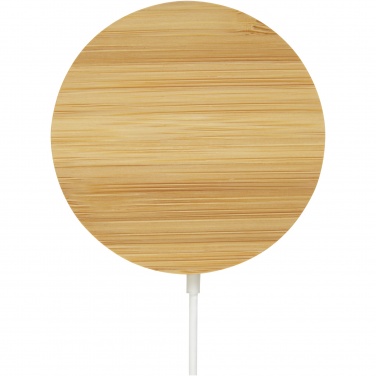 Logotrade promotional giveaway picture of: Atra 10W bamboo magnetic wireless charging pad
