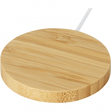 Logo trade advertising product photo of: Atra 10W bamboo magnetic wireless charging pad