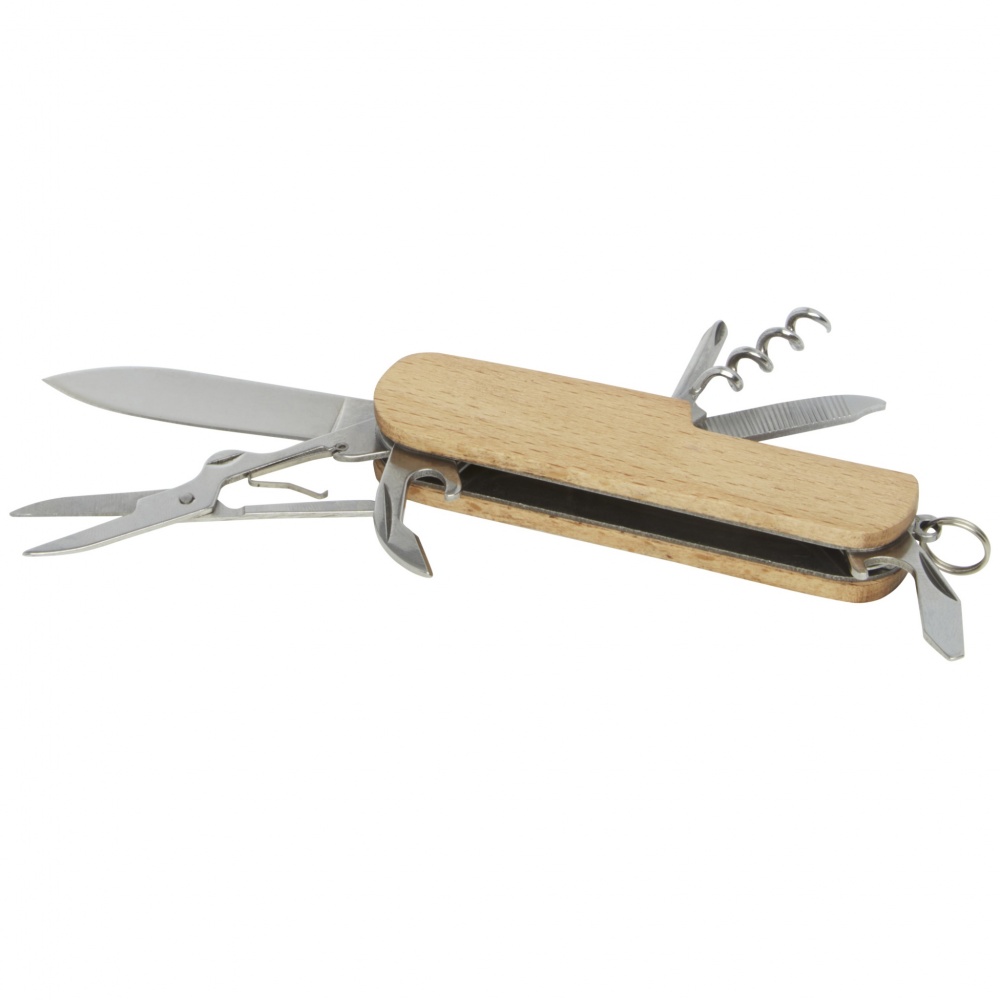 Logo trade promotional products picture of: Richard 7-function wooden pocket knife