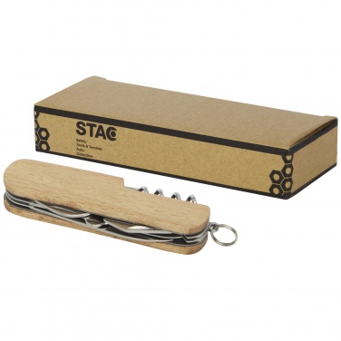 Logo trade promotional items image of: Richard 7-function wooden pocket knife