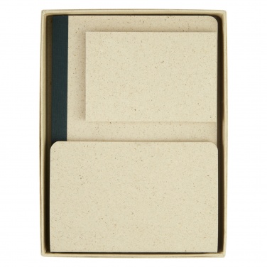 Logotrade promotional merchandise photo of: Verde 3-piece grass paper stationery gift set