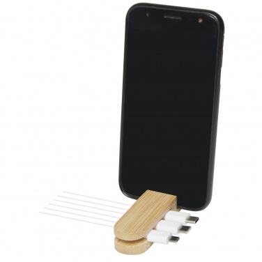 Logo trade promotional giveaway photo of: Edulis bamboo cable manager 