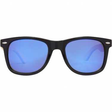 Logo trade promotional gift photo of: Taiyō rPET/bamboo mirrored polarized sunglasses in gift box
