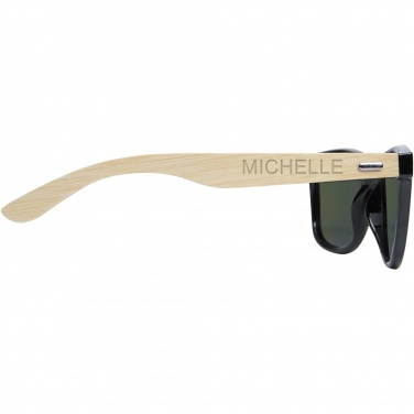 Logo trade corporate gift photo of: Taiyō rPET/bamboo mirrored polarized sunglasses in gift box