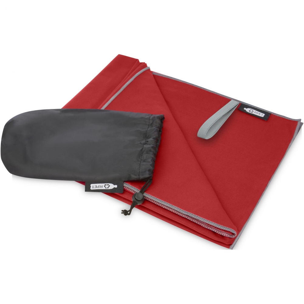 Logo trade promotional merchandise image of: Pieter recycled PET ultra lightweight and quick dry towel 130 x 80 cm