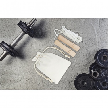 Logo trade promotional items picture of: Denise wooden skipping rope in cotton pouch