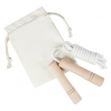 Logotrade corporate gifts photo of: Denise wooden skipping rope in cotton pouch