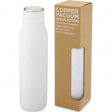Logotrade promotional giveaway image of: Marka 600 ml copper vacuum insulated bottle with metal loop