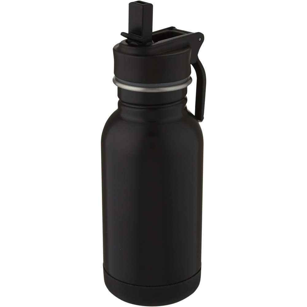 Logotrade advertising product image of: Lina 400 ml stainless steel sport bottle with straw and loop