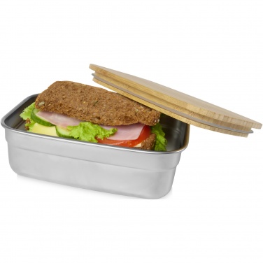 Logo trade promotional products picture of: Tite stainless steel lunch box with bamboo lid
