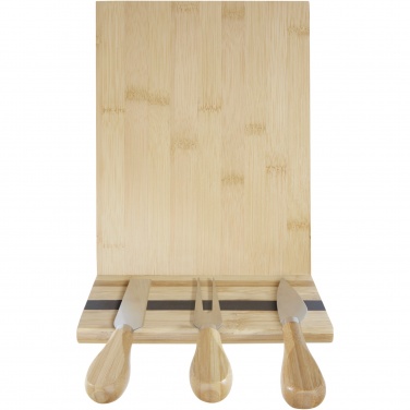 Logotrade promotional gift image of: Mancheg bamboo magnetic cheese board and tools