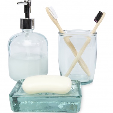 Logo trade business gifts image of: Jabony 3-piece recycled glass bathroom set