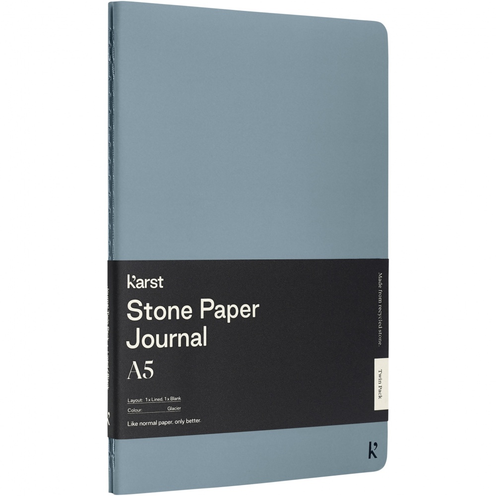Logo trade promotional gifts image of: Karst® A5 stone paper journal twin pack