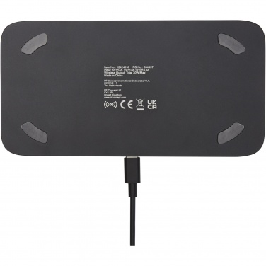 Logo trade promotional products image of: Hybrid 15W premium dual wireless charging pad