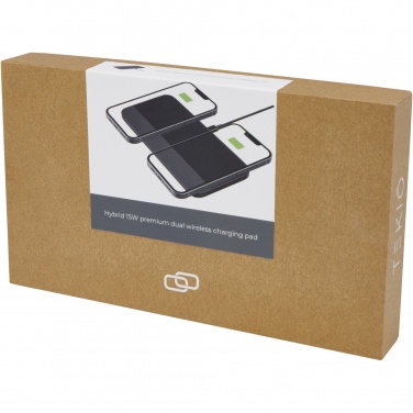 Logo trade promotional products image of: Hybrid 15W premium dual wireless charging pad
