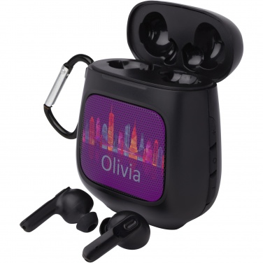 Logo trade business gift photo of: Remix auto pair True Wireless earbuds and speaker