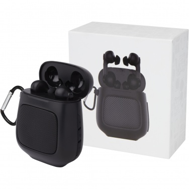 Logo trade promotional gifts picture of: Remix auto pair True Wireless earbuds and speaker
