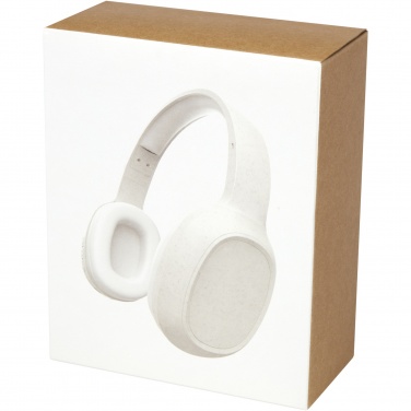 Logo trade business gift photo of: Riff wheat straw Bluetooth® headphones with microphone