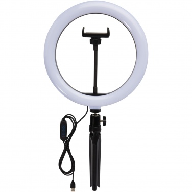 Logo trade corporate gift photo of: Studio ring light for selfies and vlogging with phone holder and tripod