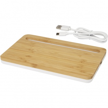 Logo trade promotional giveaways picture of: Medake 10W bamboo wireless charger