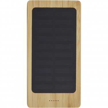Logo trade corporate gifts image of: Alata 8000 mAh bamboo solar power bank