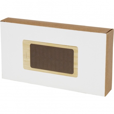 Logo trade promotional items picture of: Alata 8000 mAh bamboo solar power bank
