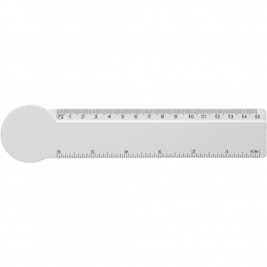Logotrade business gift image of: Tait 15 cm circle-shaped recycled plastic ruler 