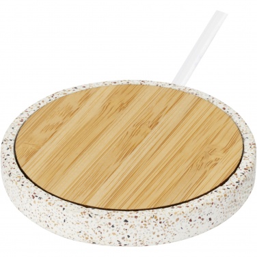 Logotrade promotional merchandise picture of: Terrazzo 10W wireless bamboo charging pad