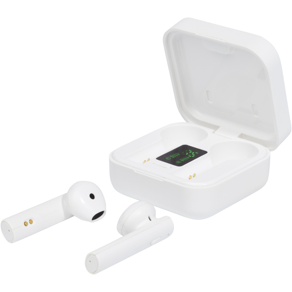 Logo trade advertising products image of: Tayo solar charging TWS earbuds 