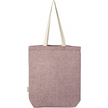 Logo trade advertising product photo of: Pheebs 150 g/m² recycled cotton tote bag with front pocket 9L
