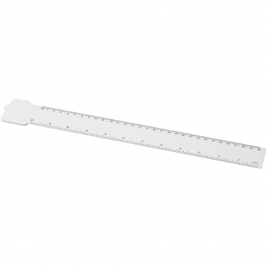 Logo trade promotional items image of: Tait 30cm house-shaped recycled plastic ruler